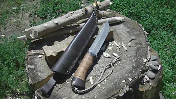 Нож Вепрь от Кузницы Назарова аккуратный, удобный разделочник. Обзор и тест.