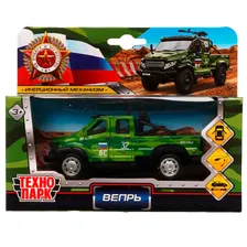 VEPRNEXT-12GUN-MILGN Машина металл ГАЗ ВЕПРЬ 12,5 см, двери, пулем, инерц, камуф, кор. Технопарк