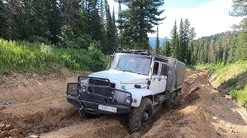 Газ 3308 #195 17 06 2021 перевал, глина, канавы..  Манык