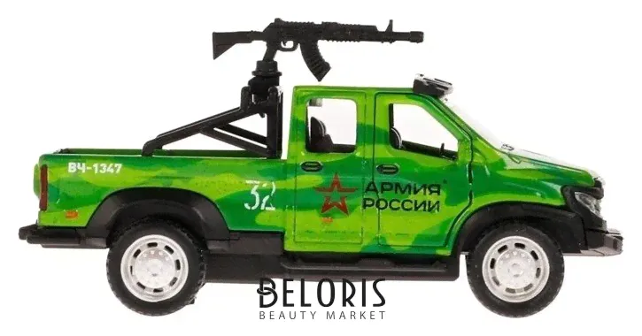 Технопарк Машина металл «Газ вепрь армия россии», 12,5 см, двери, пулемёт, инерция-1