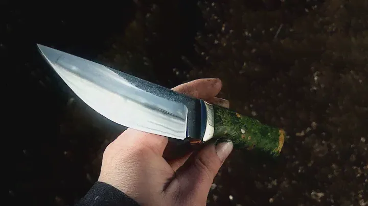 Нож сталь 95х18, кап клёна стабилизированный.