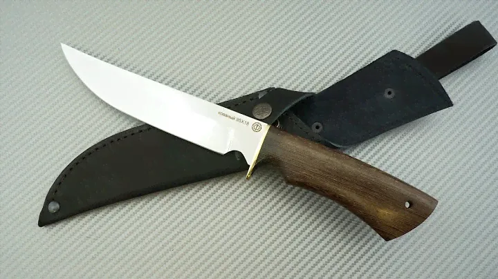 Охотничий нож "Сокол" 95х18, кузница Самойлова (Павлово), краткий видео обзор и распаковка