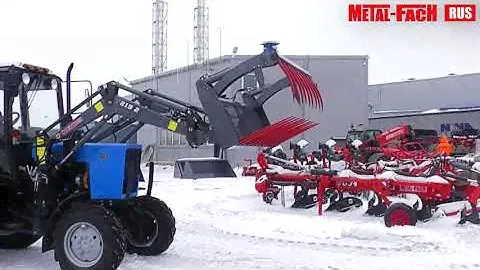 Российский навесной фронтальный погрузчик T-219 Вепрь для тракторов МТЗ - погрузчики КУН Metal Fach